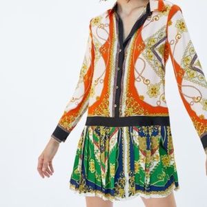 ZARA PATCHWORK CHAIN DRESS